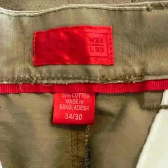 Men’s Izod Trousers Dress Pants Tan With Pockets Size 34 X30 - Picture 10 of 10